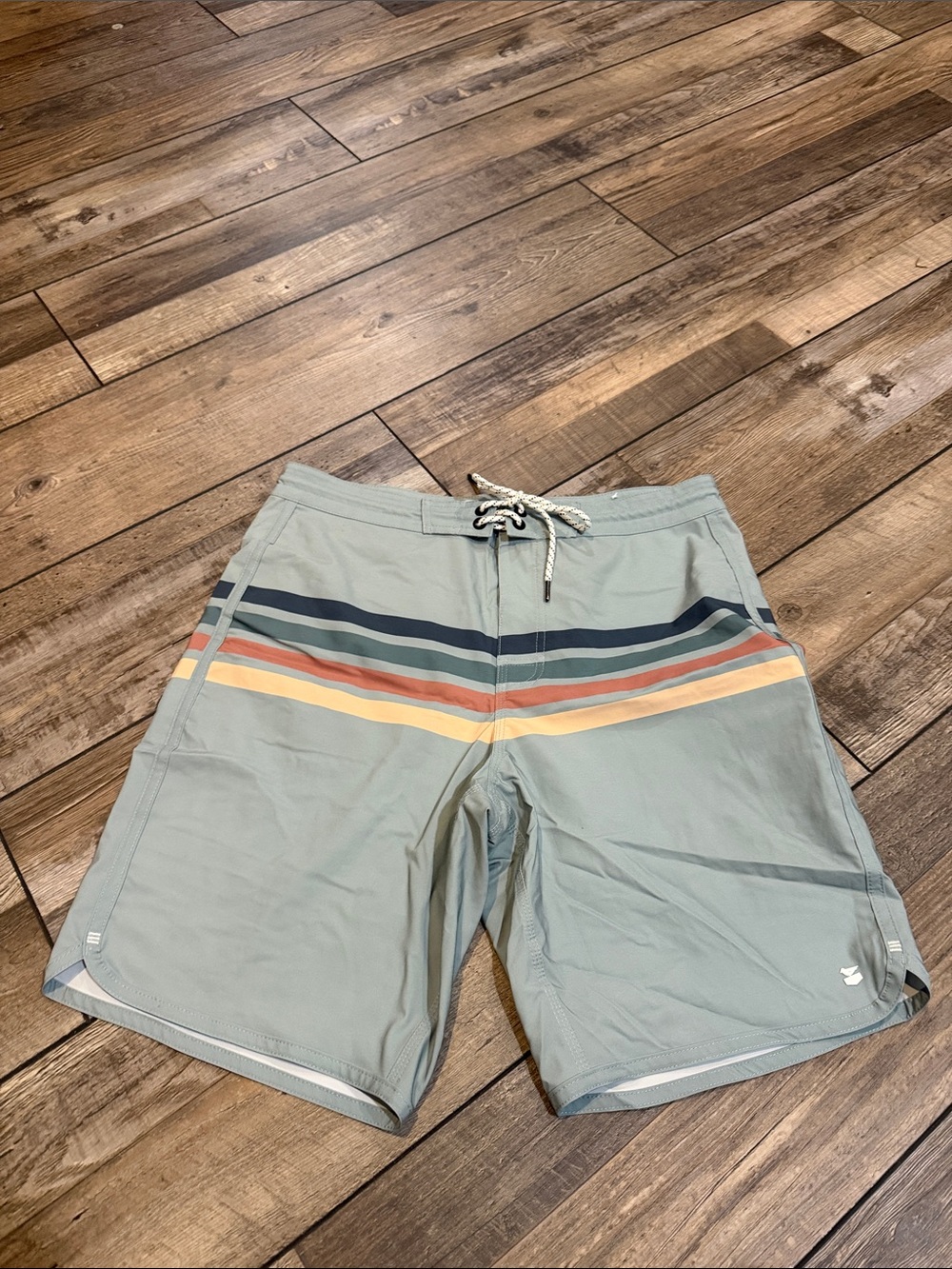 Men's Light Sage Stripe Swim Trunks - Jetty brand size 32